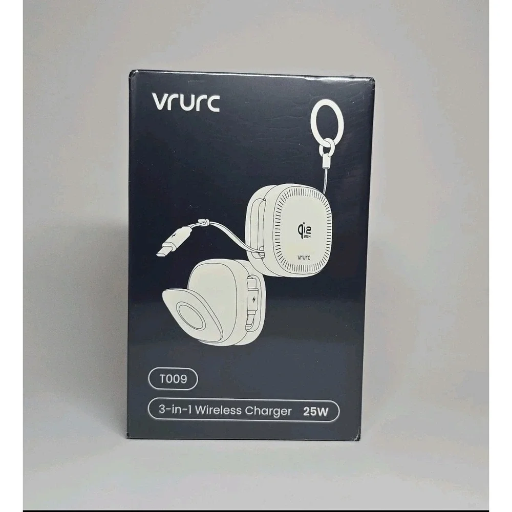 Vrurc 3 In 1 Charging Station Qi2.2 25W Magnetic Wireless Charger 45W Adapter